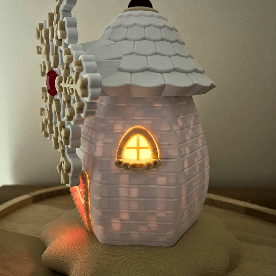 Lebkuchen - Windmühle mit Herzlicht – liebevoll handgefertigte Weihnachtsdeko - Zauberwerk