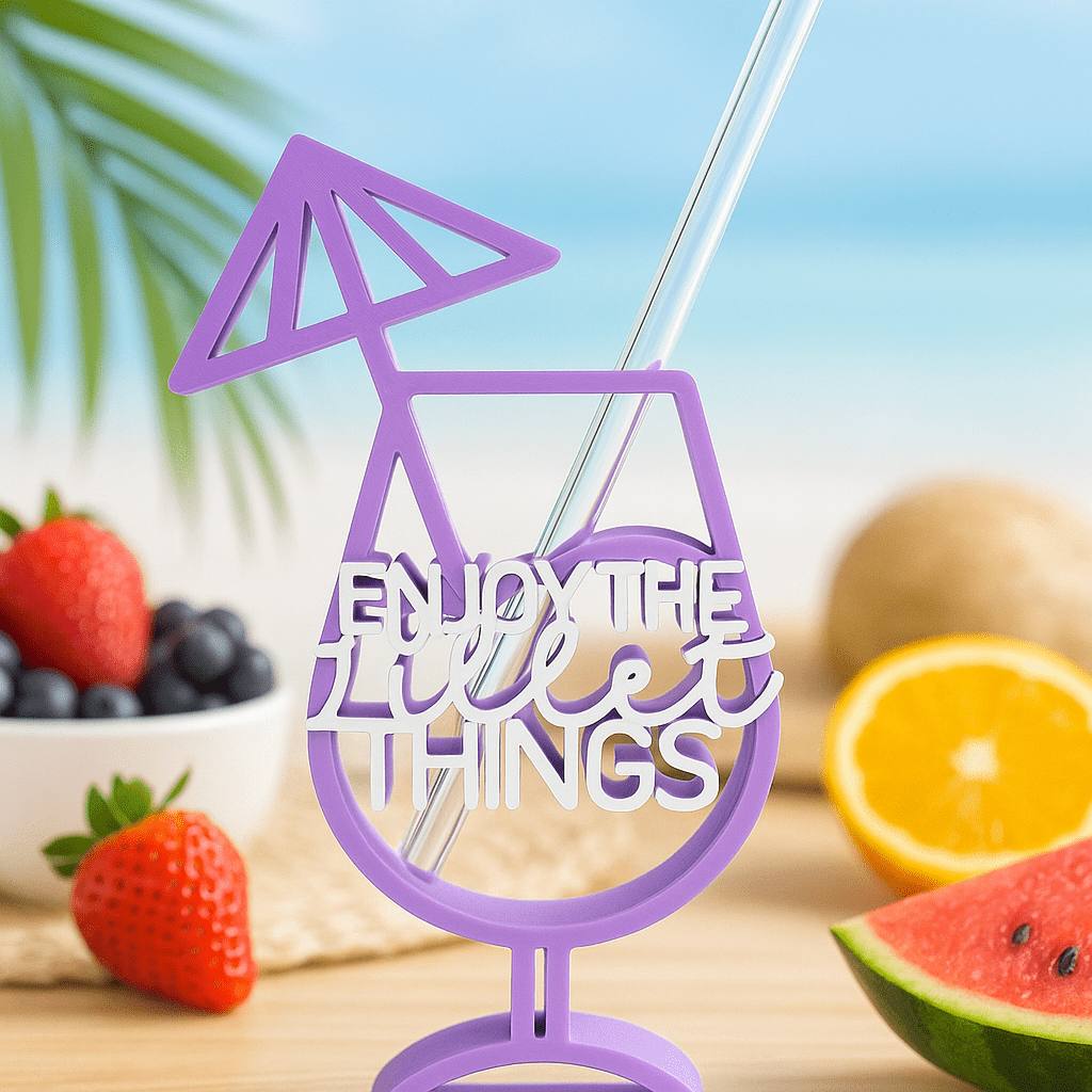 Cocktail Deko Aufsteller Enjoy the Lillet Things – Sommer Party Accessoire - Zauberwerk