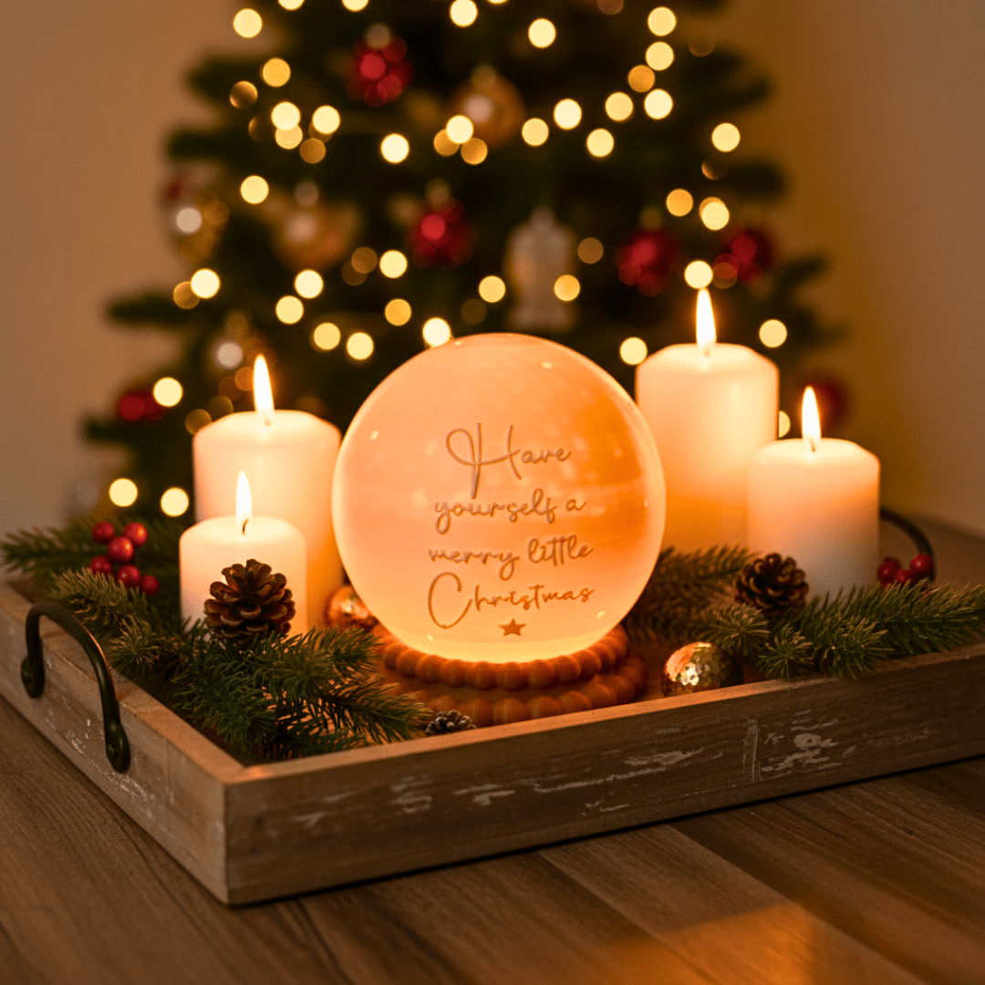 Leuchtkugel „Merry Little Christmas“ – LED - Weihnachtsdeko & Geschenkidee - Zauberwerk