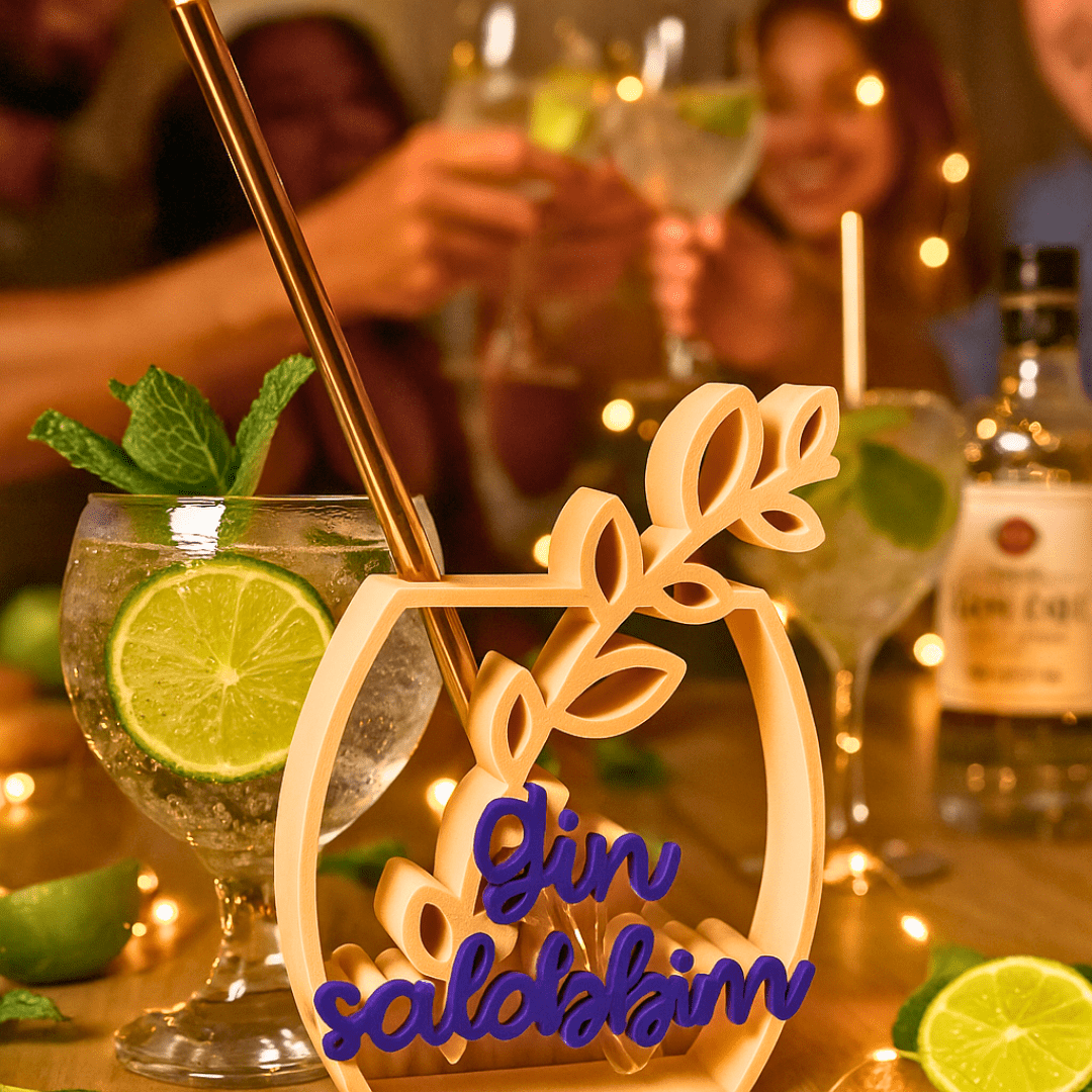 Gin Salabim – 3D - Schriftaufsteller Partydeko für Gin - Liebhaber - Zauberwerk