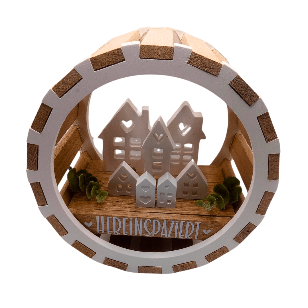 Holzrahmen - Deko „Willkommen Zuhause“ - Zauberwerk