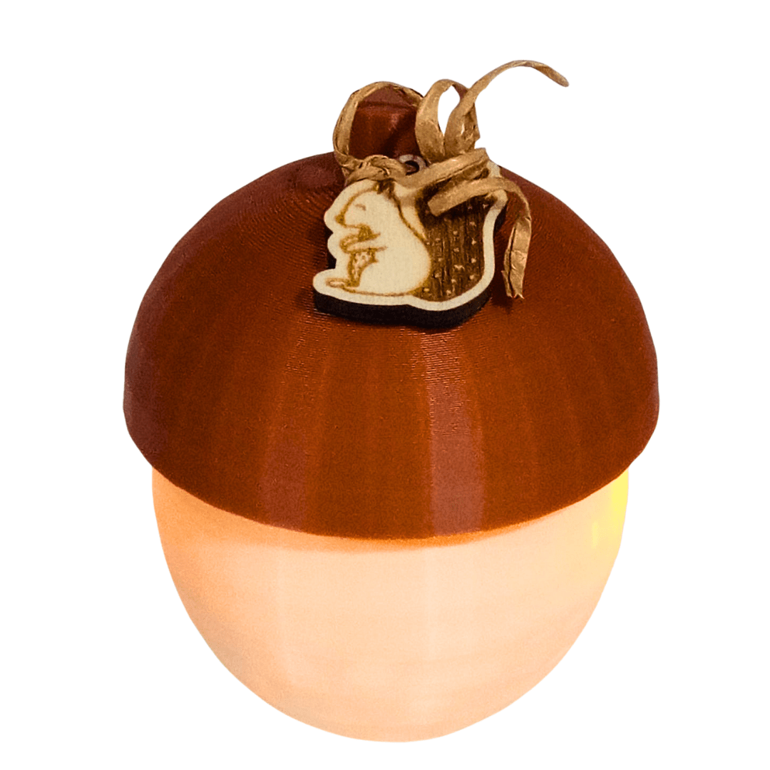 Leuchtende Herbst - Eicheln – 3D - Deko mit LED/Ballonlicht (2 Größen) - Zauberwerk