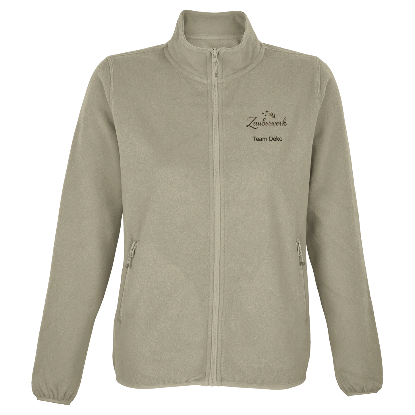Damen Microfleece Zip - Jacke aus 100 % recyceltem Polyester – Zauberwerk Team Deco Edition - Zauberwerk
