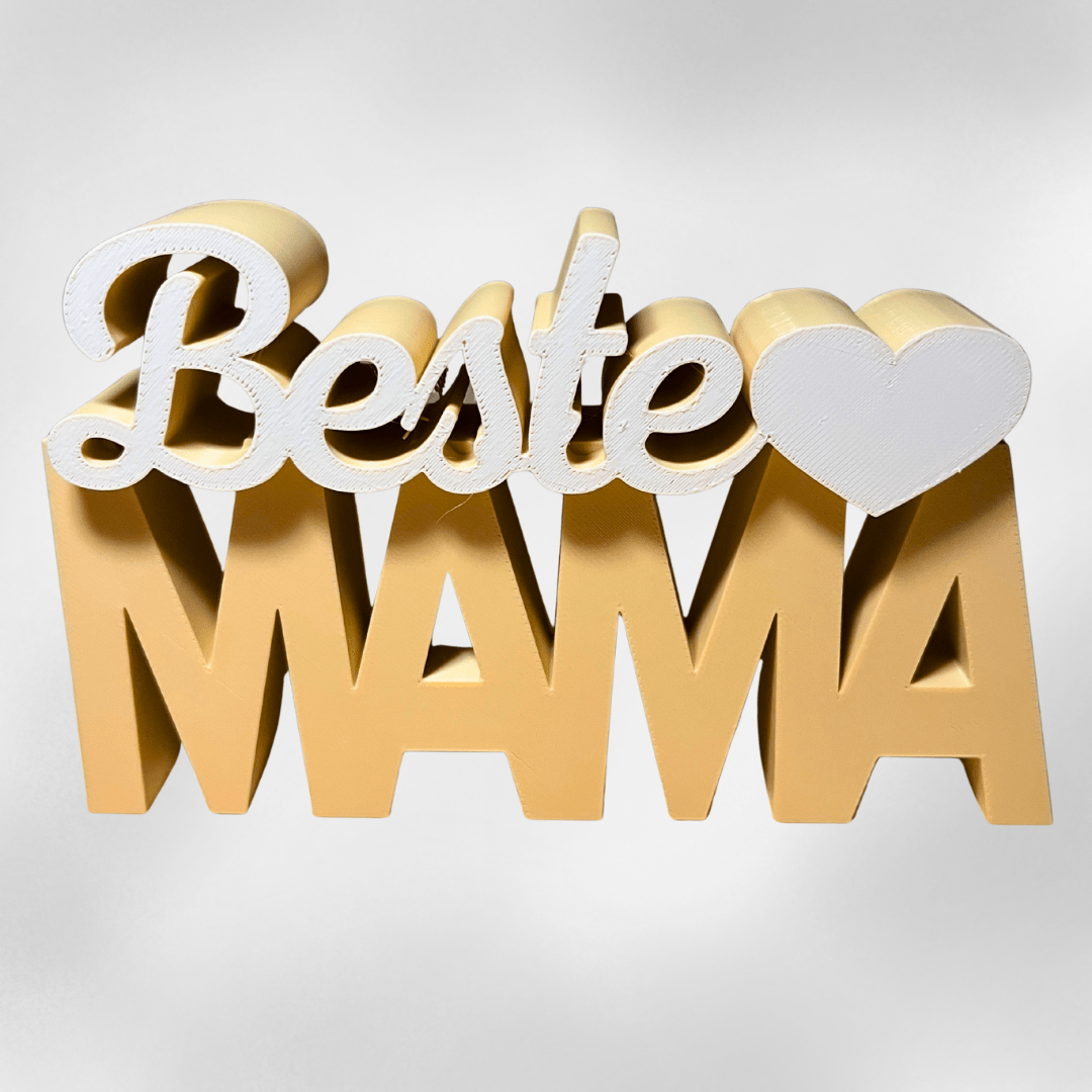 STL & 3MF Datei Aufsteller „Beste Mama“ – 3D Druck Vorlage, Muttertag Geschenk, digitaler Download - Zauberwerk