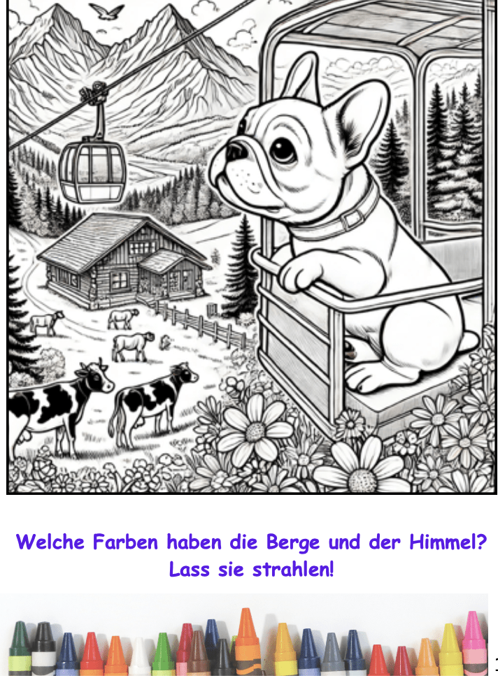 Oskars Abenteuer – Reisen mit dem Camper / Malbuch mit Story / PDF DATEI - Zauberwerk