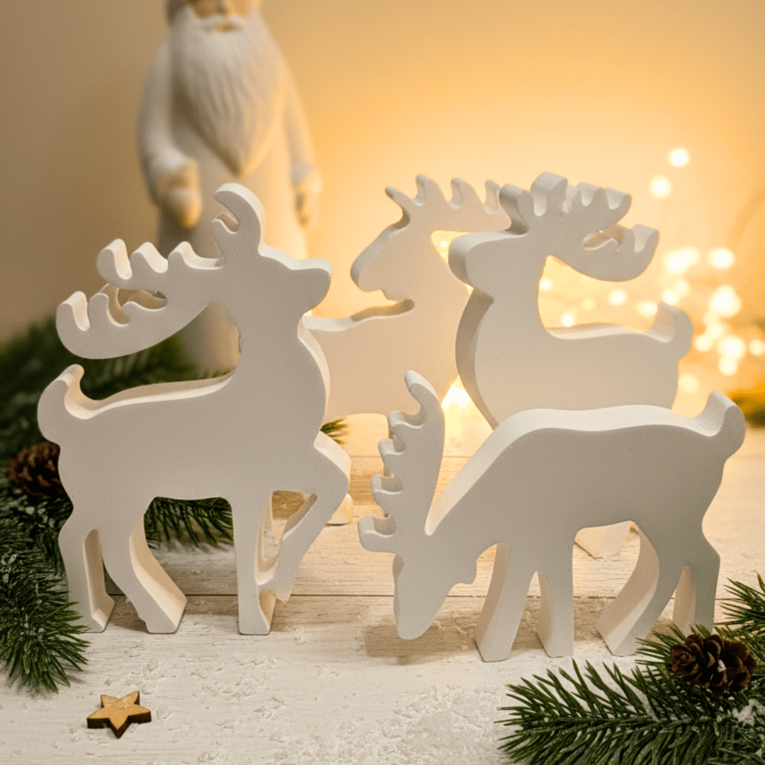 Rentiere aus Keraflot – natürliche Weihnachtsdeko in skandinavischem Stil - Zauberwerk