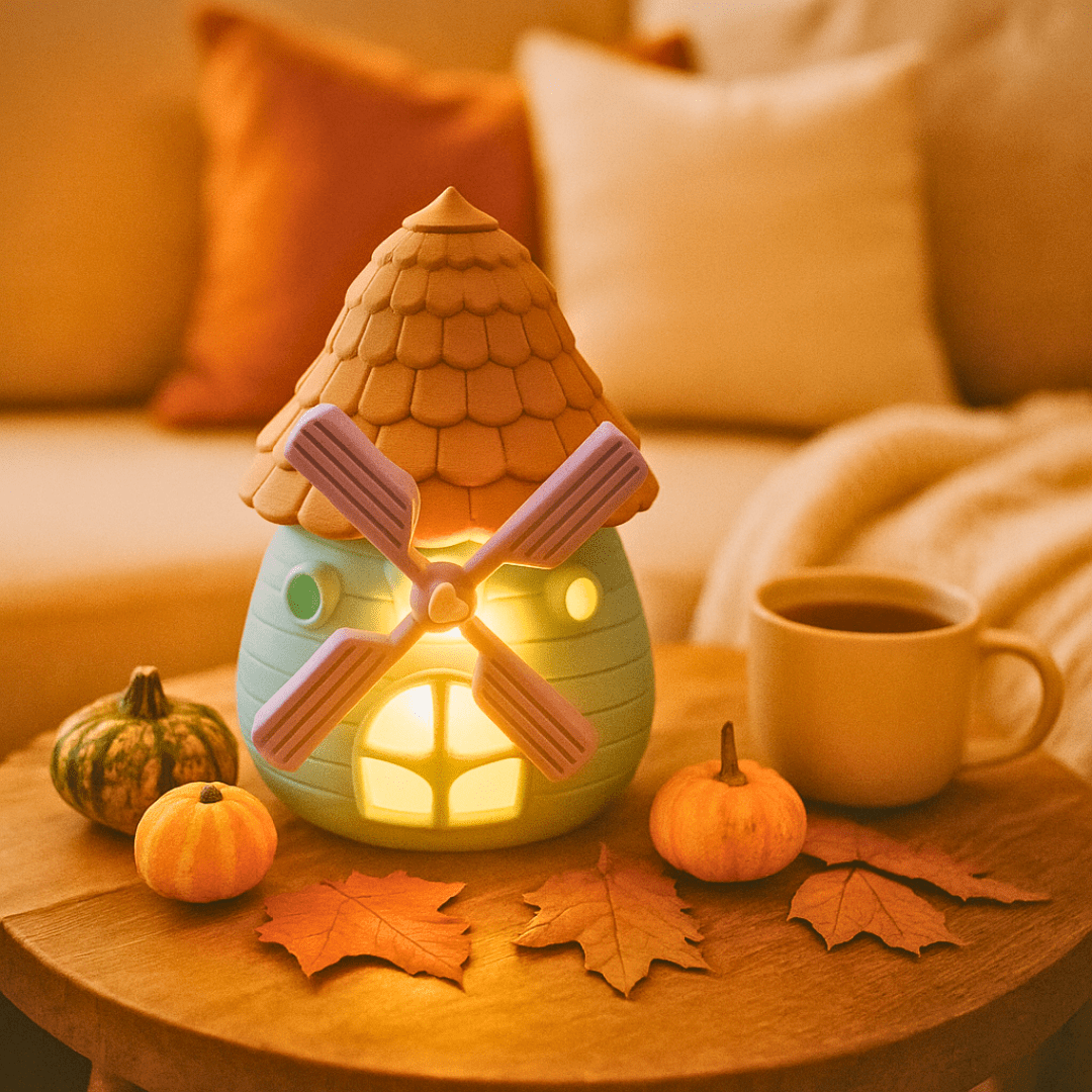 Herbst - Windmühle Piet mit Licht – Zauberhafte Deko - Zauberwerk