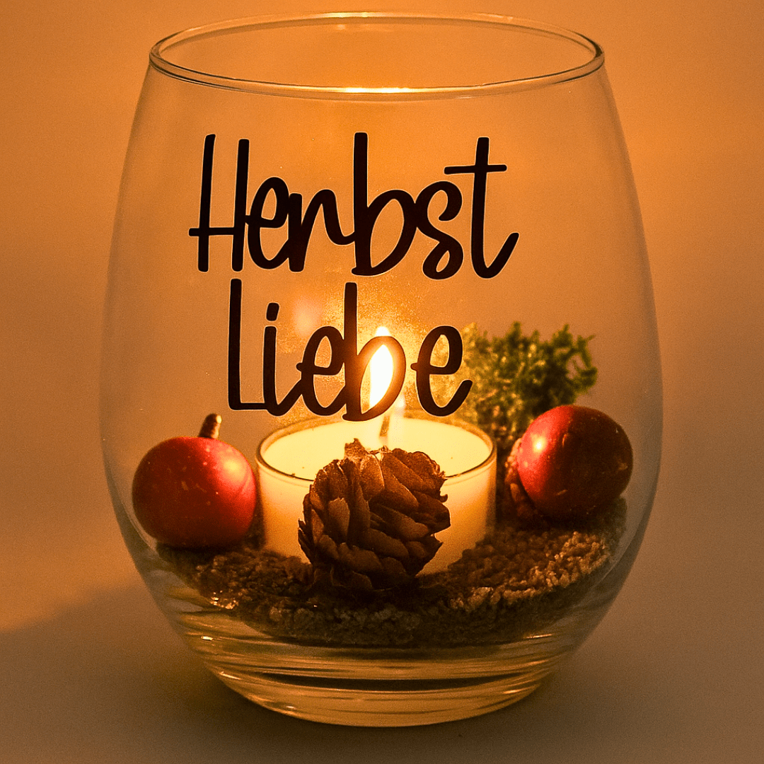 Herbstliche Windlichter mit Spruch – verschiedene Varianten - Zauberwerk