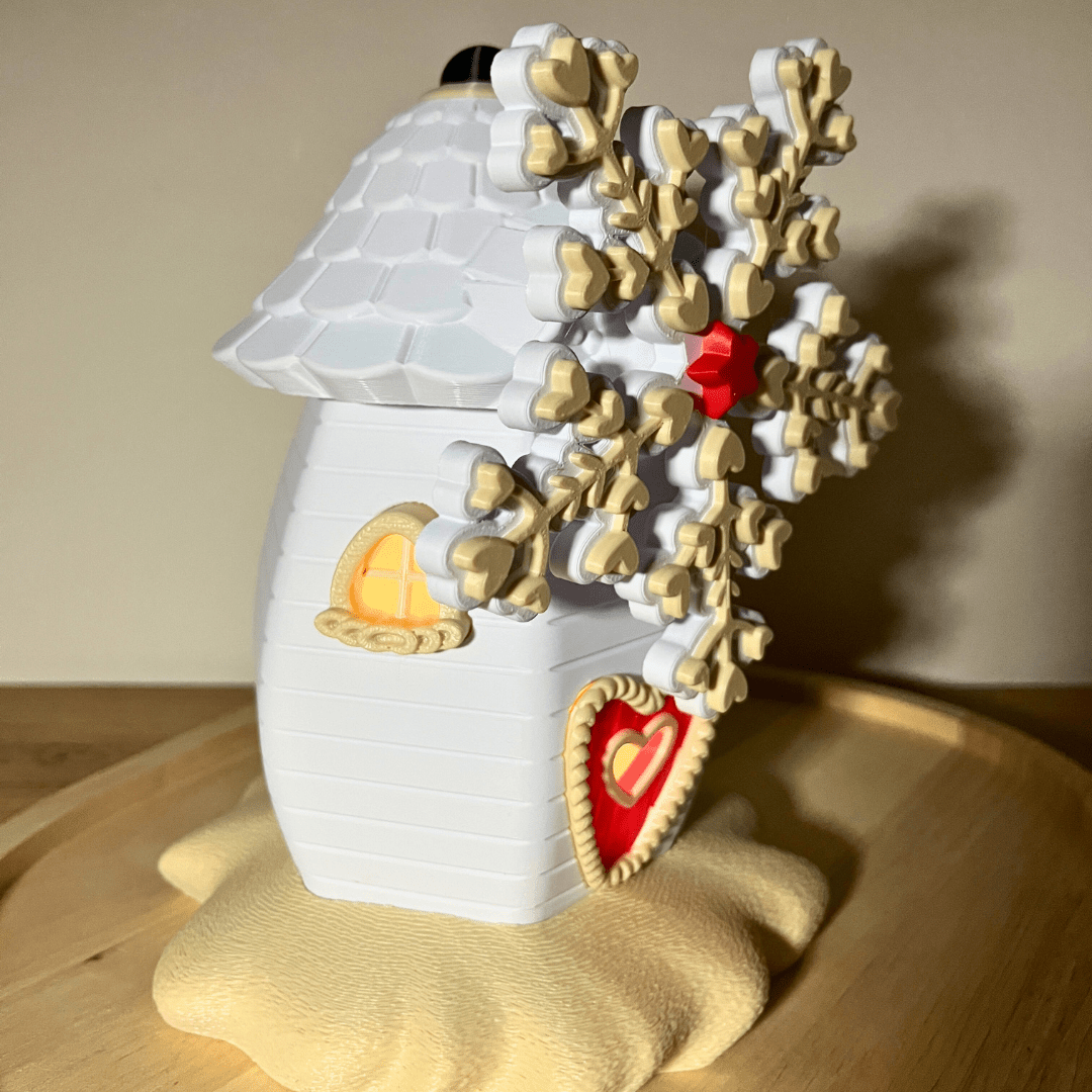 Lebkuchen - Windmühle mit Herzlicht – liebevoll handgefertigte Weihnachtsdeko - Zauberwerk