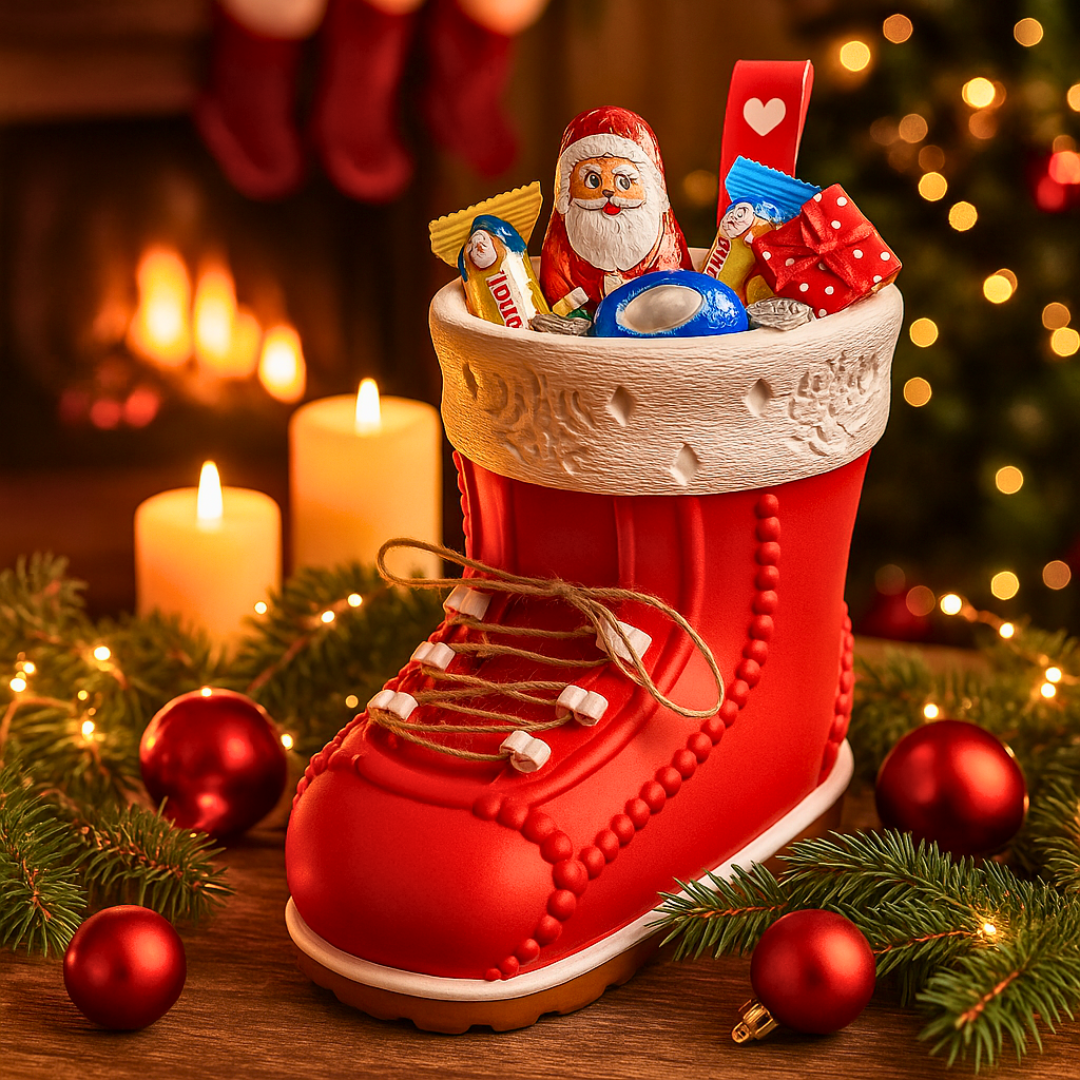Nikolausstiefel aus Kunststoff – Weihnachtsgeschenkidee für Kinder