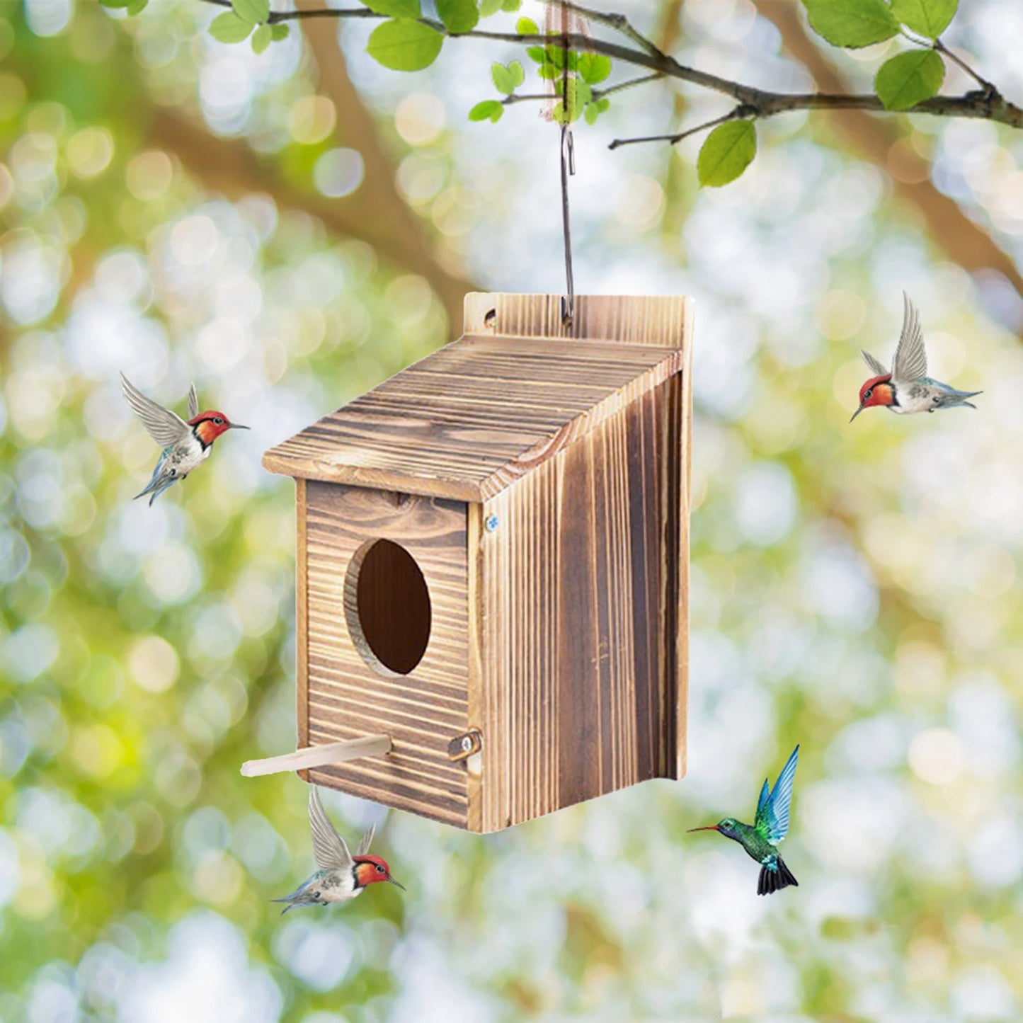 Vogelhaus aus Holz – wetterfester Nistkasten für den Außenbereich - Zauberwerk