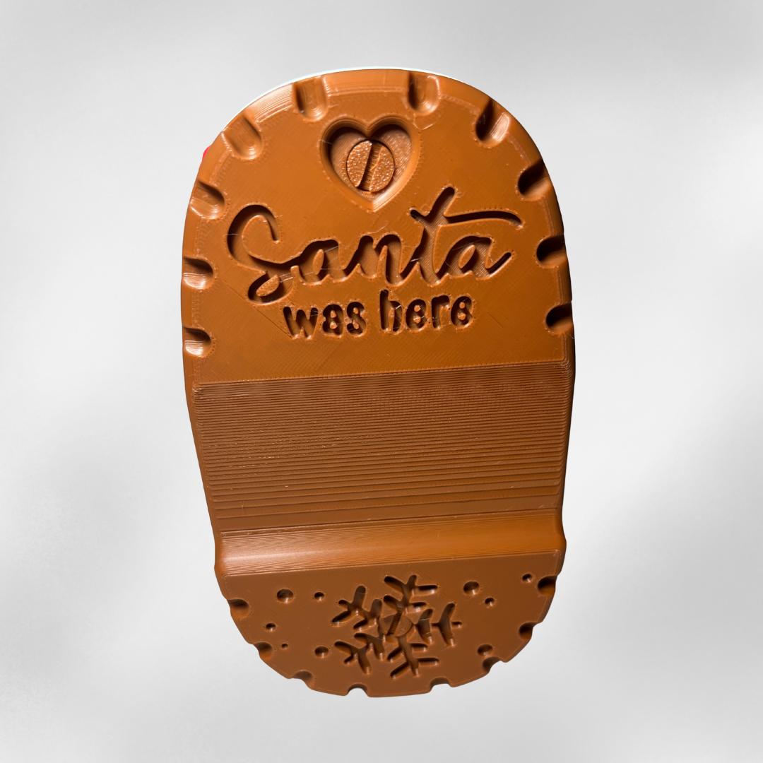 Roter Weihnachtsstiefel mit Herz & Schneeflocken – perfekte Adventsdeko