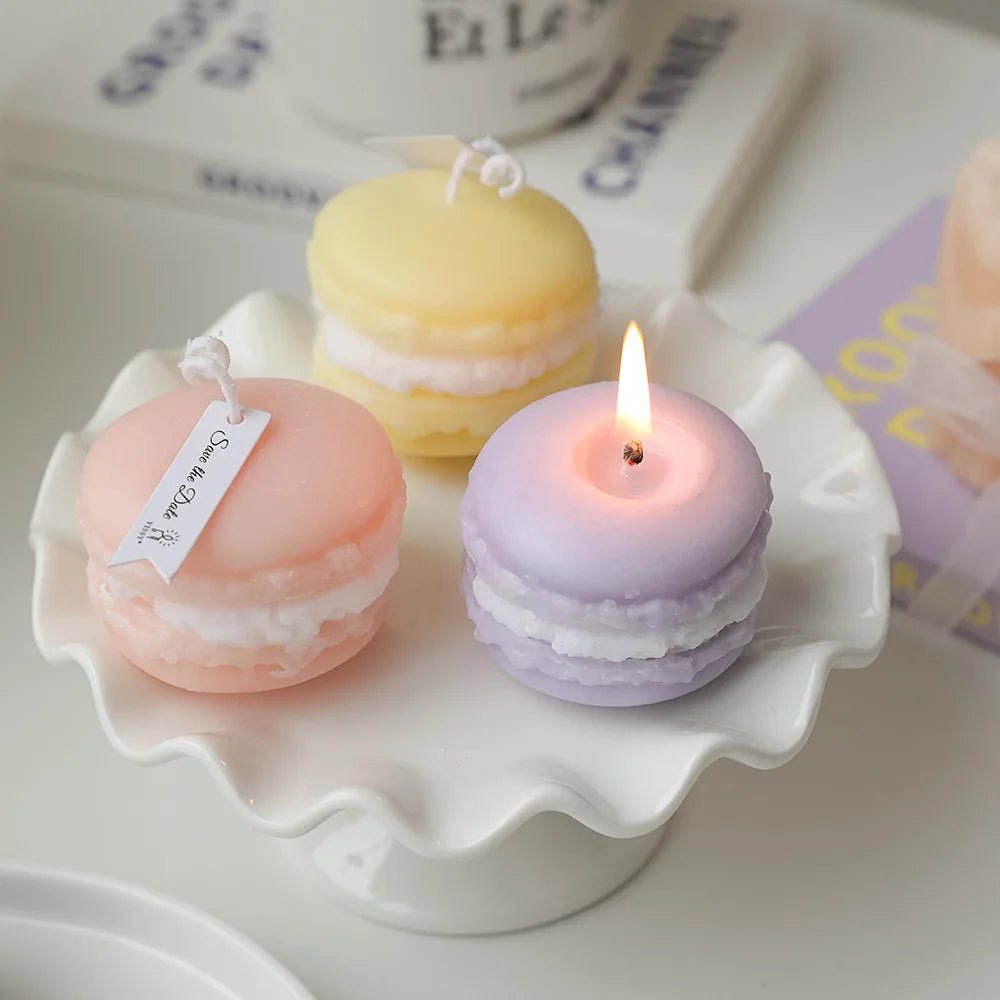 Aromatherapie Duftkerzen im Macaron - Stil – Geschenkidee für jeden Anlass - Zauberwerk
