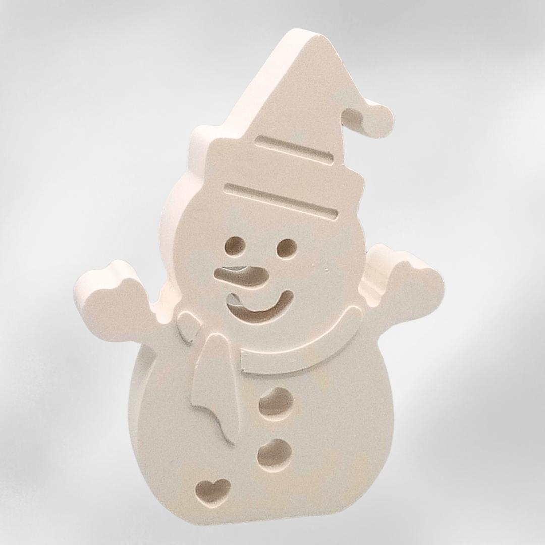 Schneemann aus Keraflot – handgemachte Winterfigur für deine Weihnachtsdeko - Zauberwerk