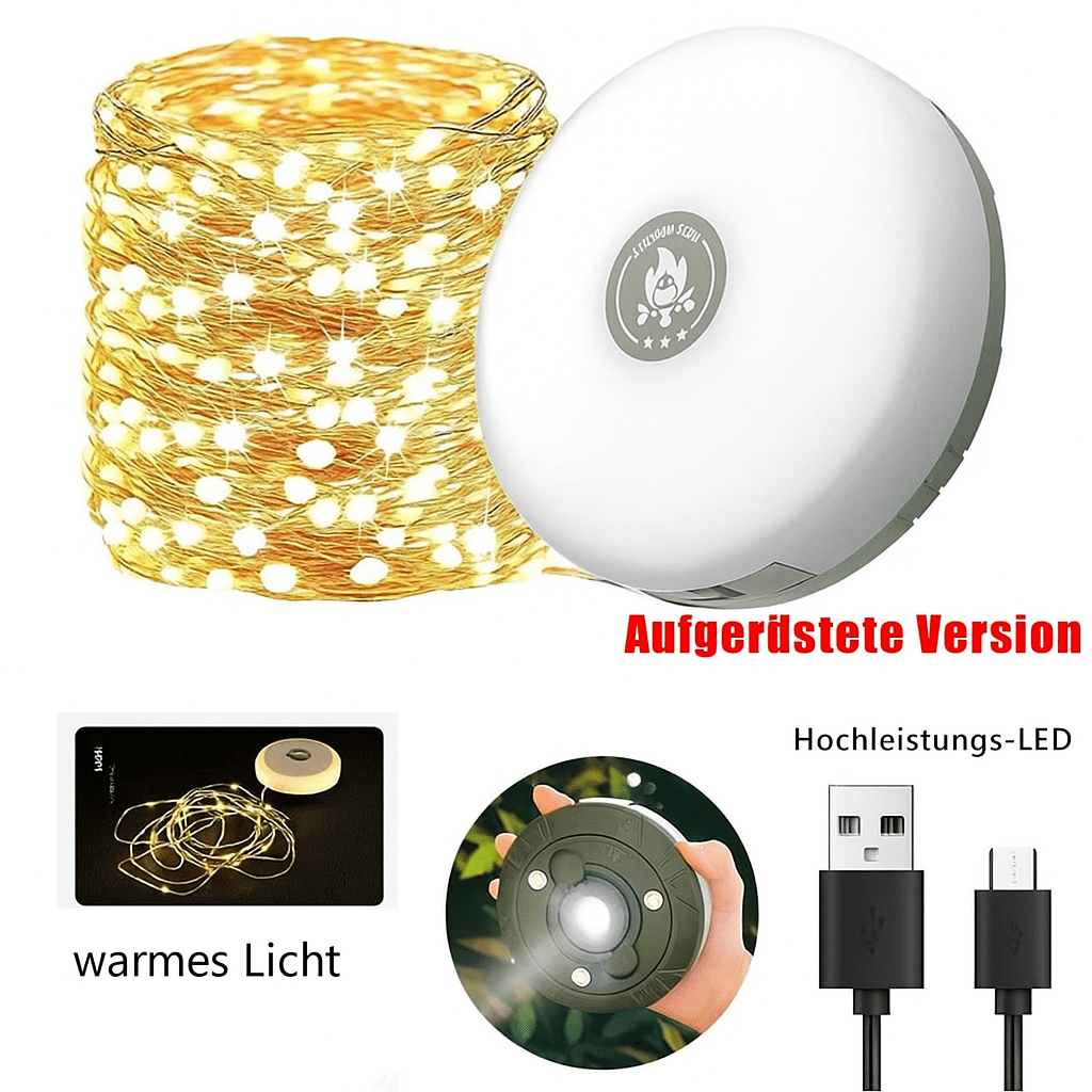 Solar LED - Lichterkette Outdoor – stimmungsvolle Beleuchtung für Garten & Camping - Zauberwerk