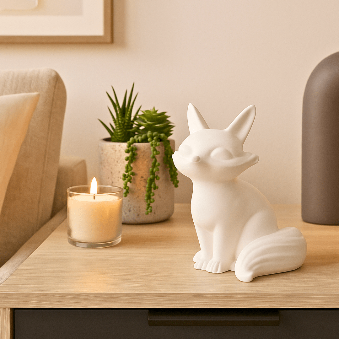 Deko - Fuchs Figur – 10 cm, wahlweise sitzend oder liegend - Zauberwerk