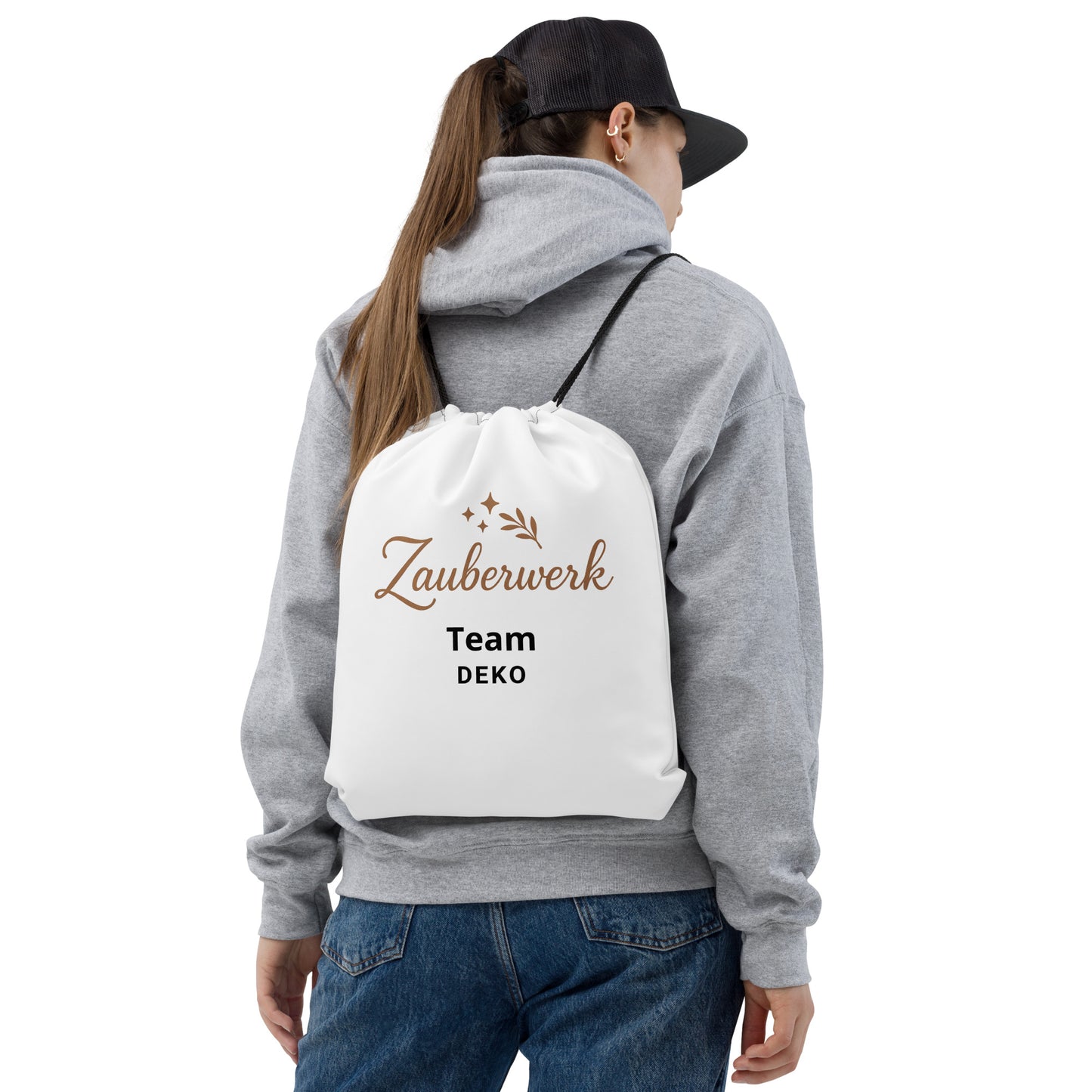 Kordelzug - Beutel „Zauberwerk Team Deko“ – leichter Turnbeutel - Zauberwerk