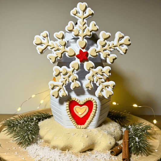 Lebkuchen - Windmühle mit Herzlicht – liebevoll handgefertigte Weihnachtsdeko - Zauberwerk