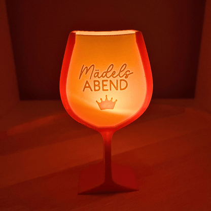 3D - Deko „Mädelsabend“ im Aperol Spritz Style mit LED - Licht - Zauberwerk
