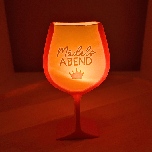 3D - Deko „Mädelsabend“ im Aperol Spritz Style mit LED - Licht - Zauberwerk