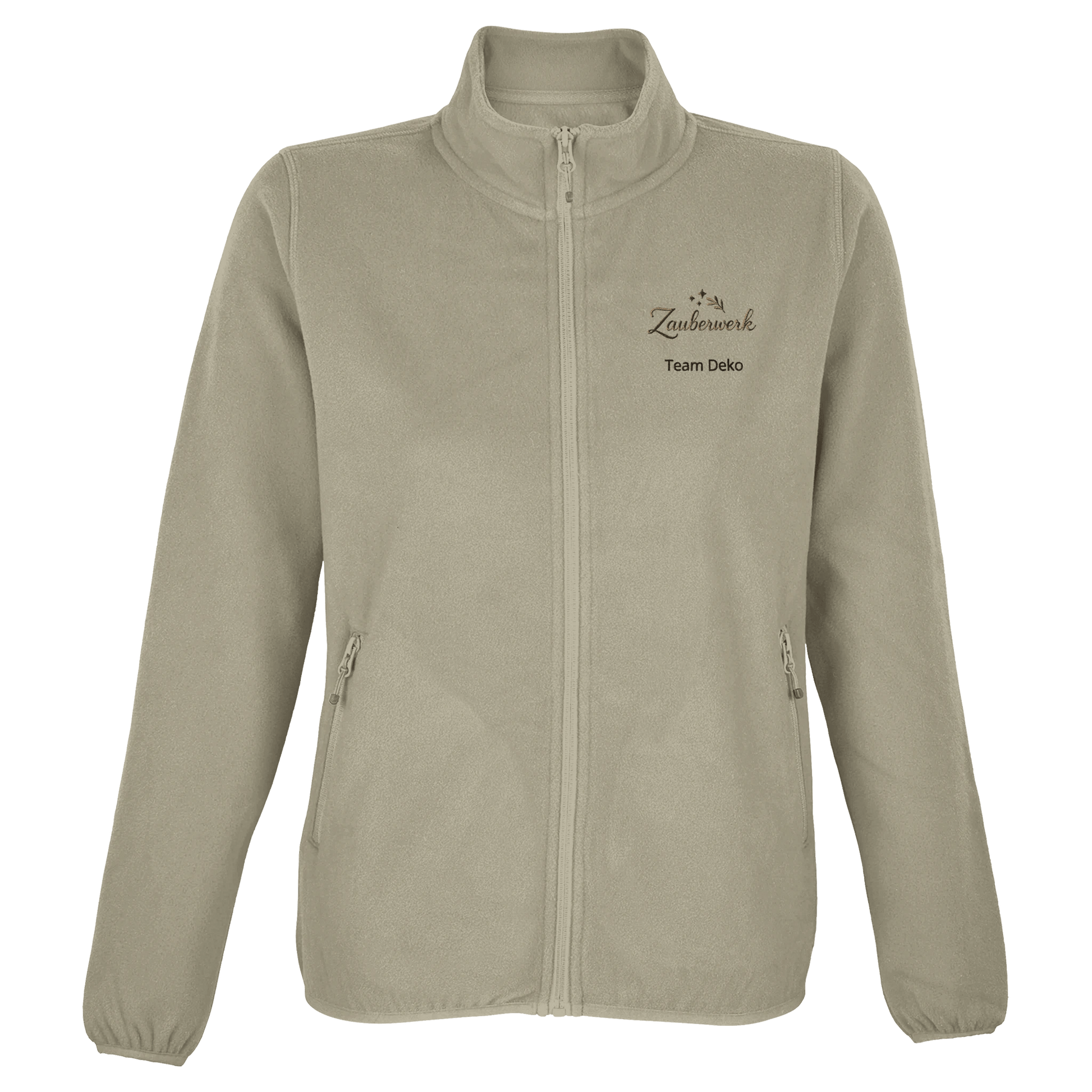 Damen Microfleece Zip - Jacke aus 100 % recyceltem Polyester – Zauberwerk Team Deco Edition - Zauberwerk