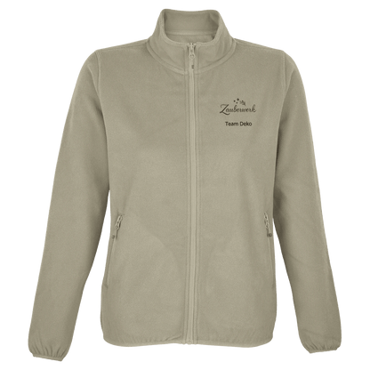 Damen Microfleece Zip - Jacke aus 100 % recyceltem Polyester – Zauberwerk Team Deco Edition - Zauberwerk