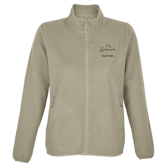 Damen Microfleece Zip - Jacke aus 100 % recyceltem Polyester – Zauberwerk Team Deco Edition - Zauberwerk