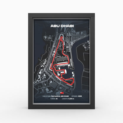 Marina Bay Street Circuit 3D-Poster gerahmt