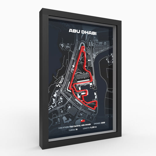 Marina Bay Street Circuit 3D-Poster gerahmt