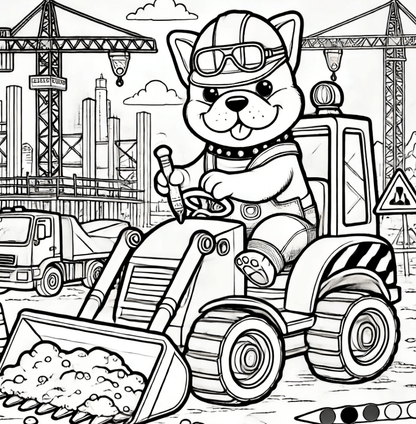 Oskar auf der Baustelle – Ein Malbuch für kleine Entdecker / PDF Download - Zauberwerk