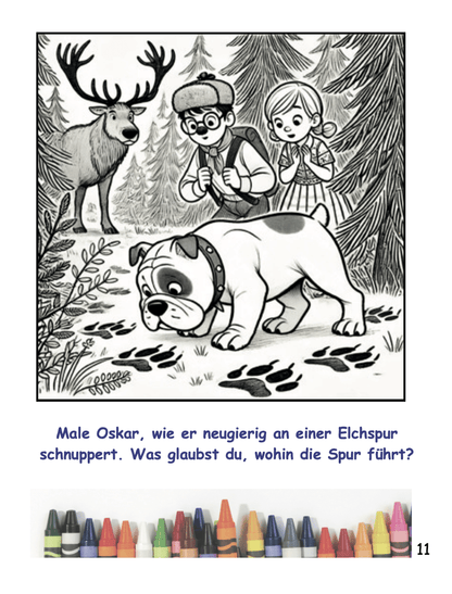 Oskars Abenteuer – Malbuch mit Story für Kids / PDF Download - Zauberwerk