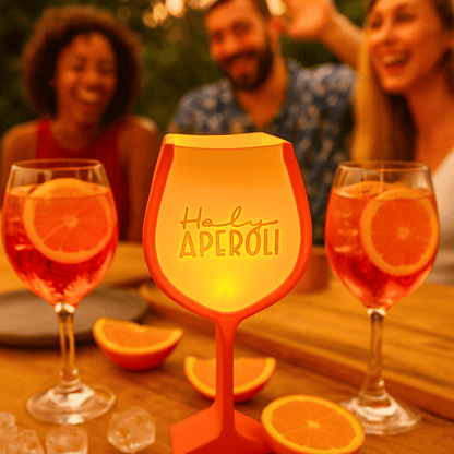 3D - Deko „Holy Aperoli“ im Aperol Spritz Style mit LED - Licht - Zauberwerk