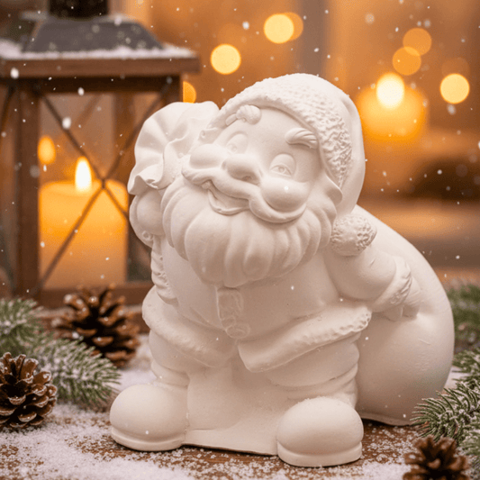 Weihnachtsmann aus Keraflott – Handgegossene Winterfigur aus Haiger - Zauberwerk
