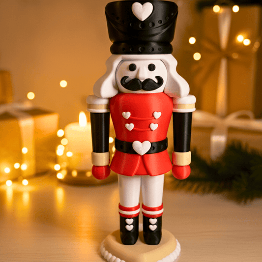 Herzknacker Figur – moderner Nussknacker mit Herz | Liebevolle Weihnachtsdeko & Geschenkidee - Zauberwerk