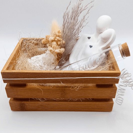 Hochzeitsbox mit Figur & Glastube – befüllbares Geschenkset - Zauberwerk
