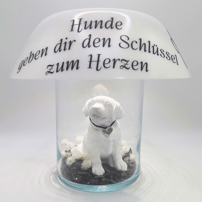 Hundelampe mit Spruch – liebevolle Wohnzimmer Deko mit Hund - Zauberwerk