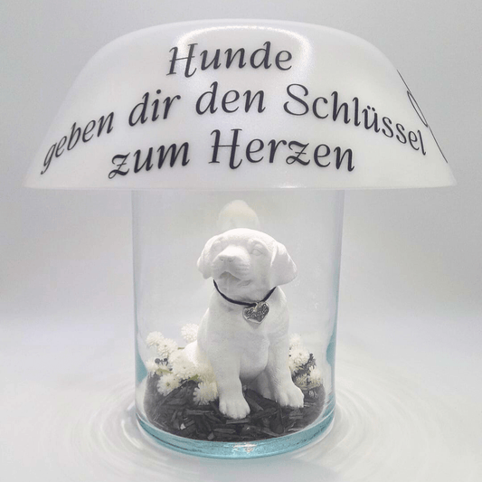 Hundelampe mit Spruch – liebevolle Wohnzimmer Deko mit Hund - Zauberwerk