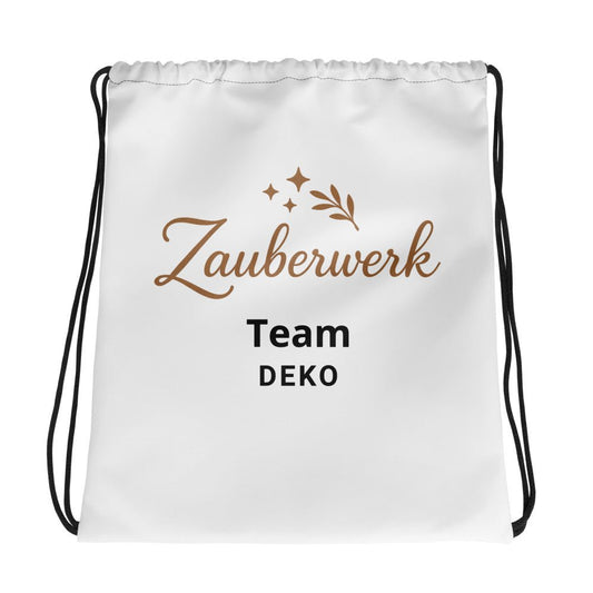 Kordelzug - Beutel „Zauberwerk Team Deko“ – leichter Turnbeutel - Zauberwerk