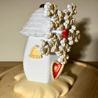 Lebkuchen - Windmühle mit Herzlicht – liebevoll handgefertigte Weihnachtsdeko - Zauberwerk