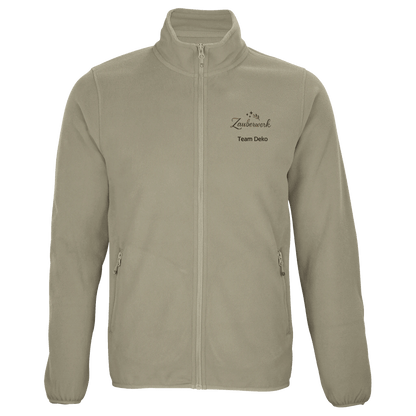 Herren Microfleece Zip - Jacke aus 100 % recyceltem Polyester – Zauberwerk Team Deco Edition - Zauberwerk