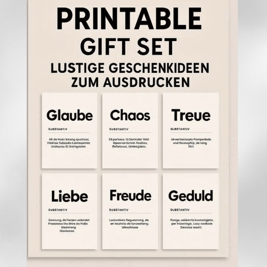 6er Poster - Set Hundeliebe – Printable Wanddeko mit Sprüchen | A4 | Glaube Liebe Treue für Hundefans | PDF Download - Zauberwerk