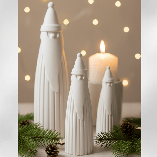 Weihnachtsmann aus Keraflot – schlichte Dekofigur in 3 Größen | Zauberwerk - Zauberwerk