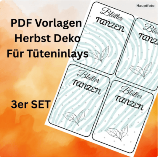 Herbstliche Tütenklappen – 3er Set PDF zum Download | DIY Verpackung für kleine Geschenke & Märkte - Zauberwerk