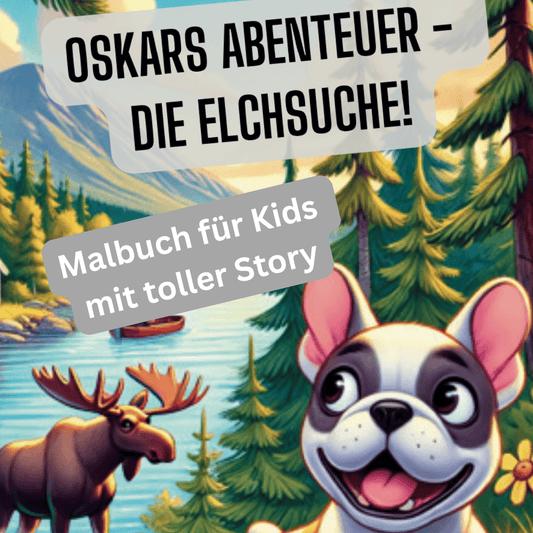 Oskars Abenteuer – Malbuch mit Story für Kids / PDF Download - Zauberwerk