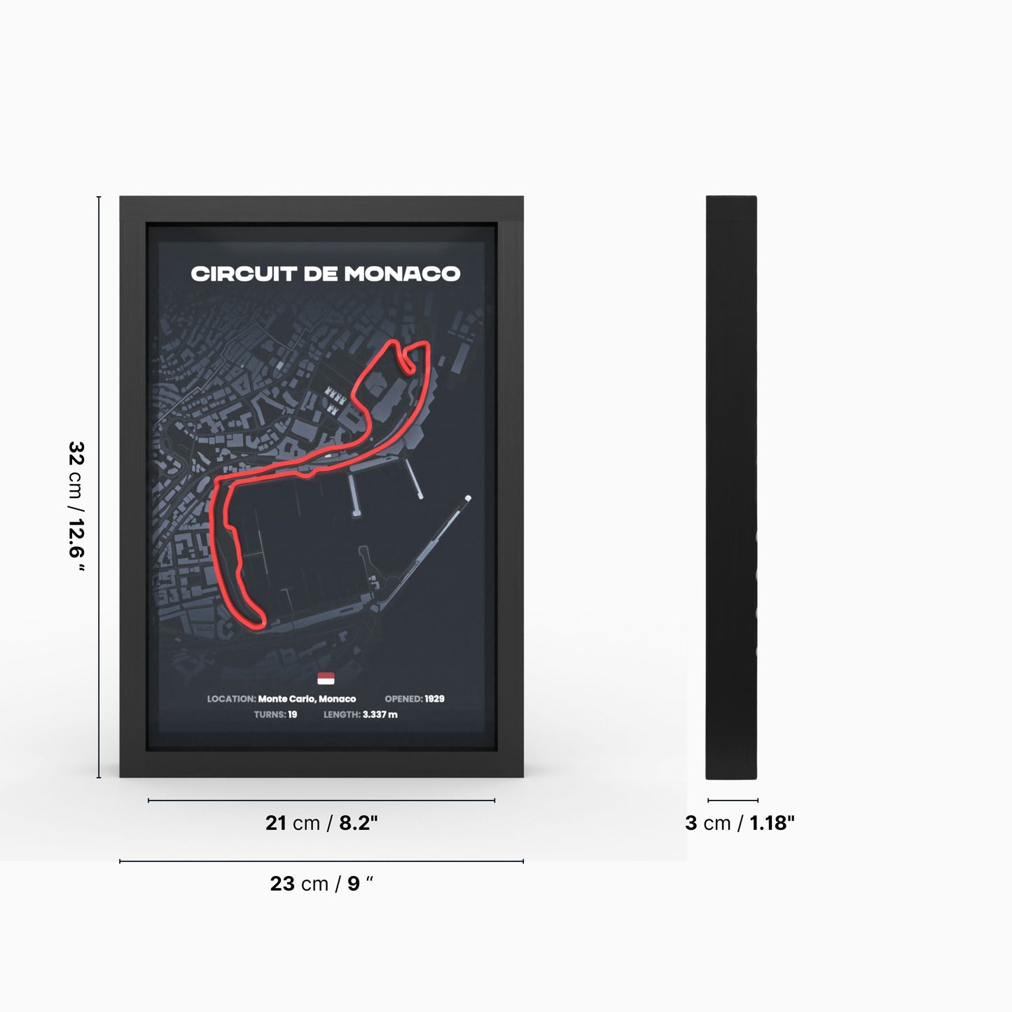 Albert Park Circuit 3D-Poster gerahmt