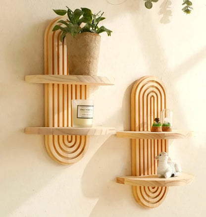 Boho Wandregal aus Holz – natürlich schön für dein Zuhause - Zauberwerk