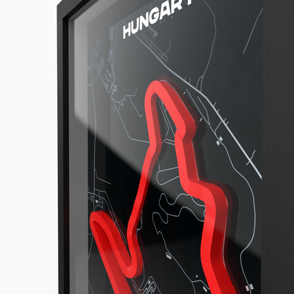 Hungaroring 3D-Poster gerahmt