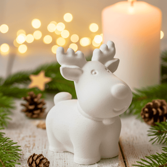 Rentierfigur Weihnachten – handgemachte Deko aus Keraflot für dein Zuhause - Zauberwerk