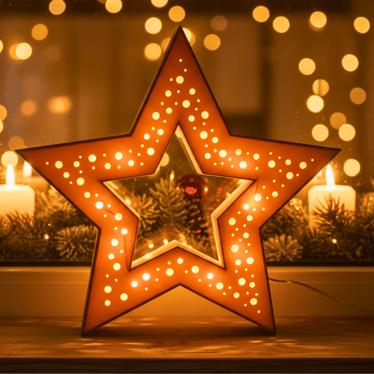 Beleuchteter Weihnachtsstern mit LED – Festliche Deko für Advent & Weihnachten - Zauberwerk
