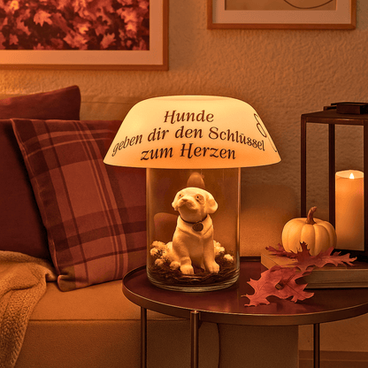Hundelampe mit Spruch – liebevolle Wohnzimmer Deko mit Hund - Zauberwerk